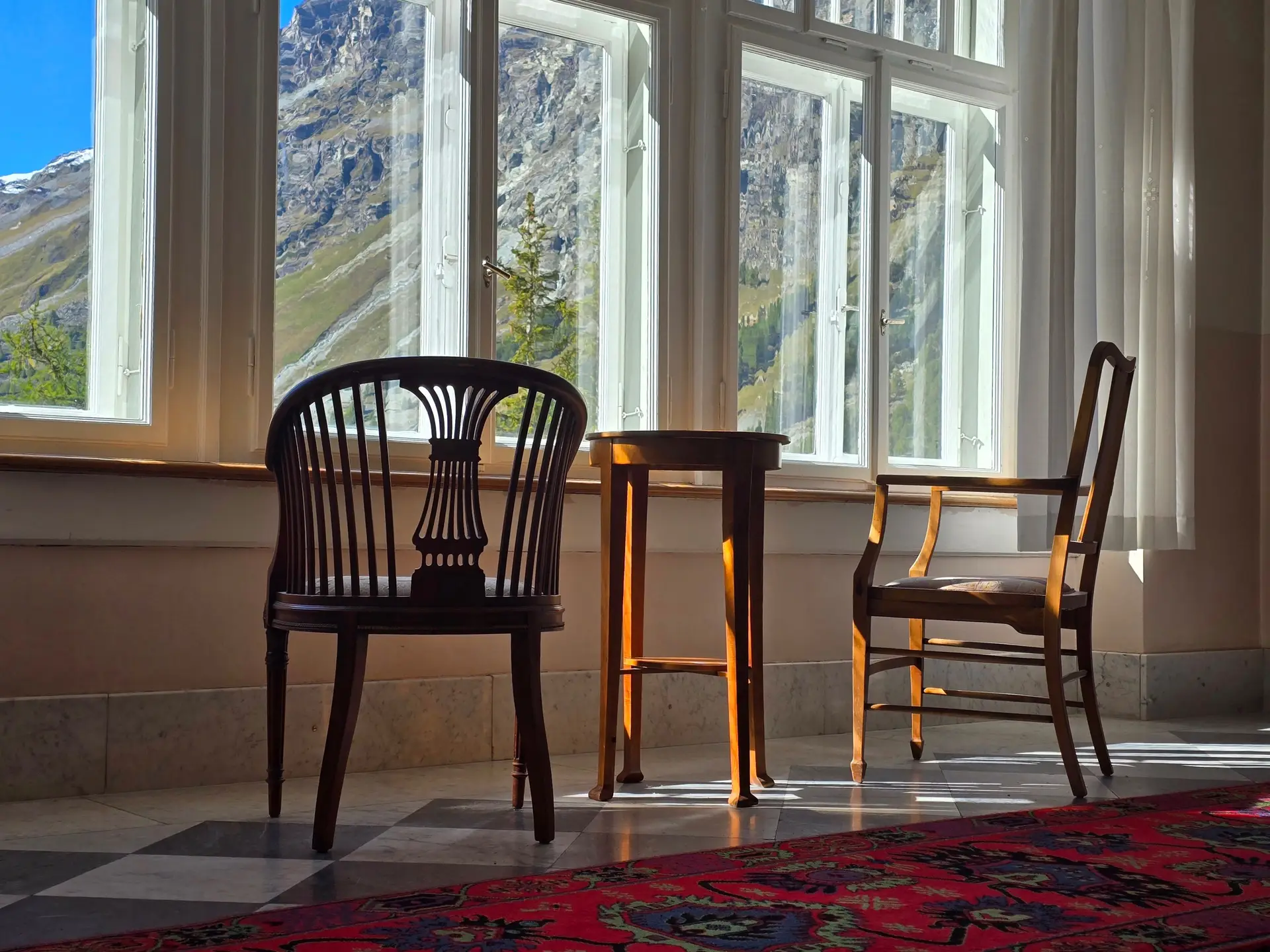 Elegante Sitzecke in der Suite